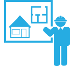 bridge-it-iconography-worker-building-plans-blue